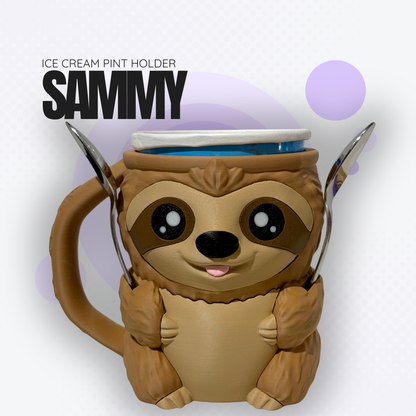 Sammy the Sloth Ice Cream Pint Holder