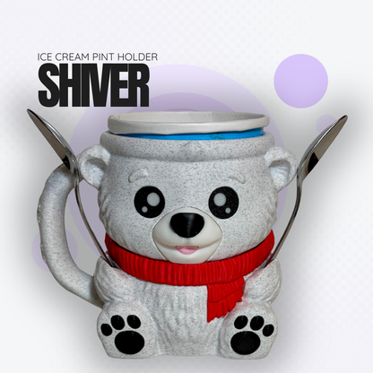 Shiver the Polar Bear Ice Cream Pint Holder