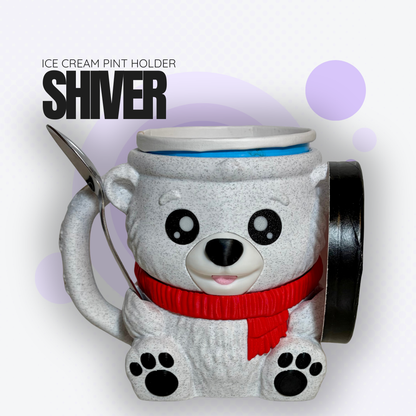 Shiver the Polar Bear Ice Cream Pint Holder