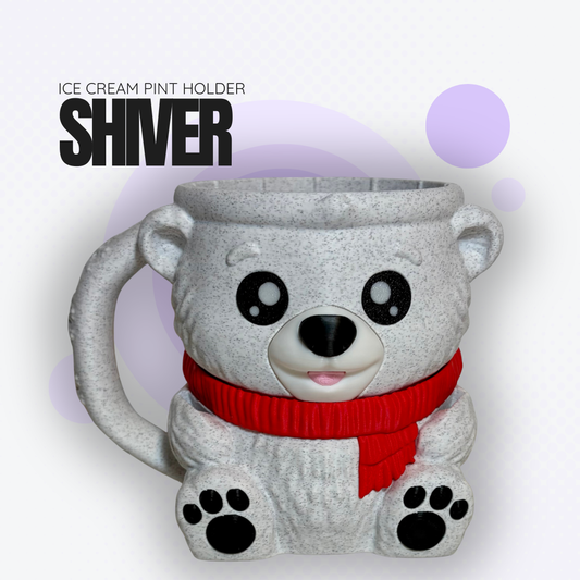 Shiver the Polar Bear Ice Cream Pint Holder