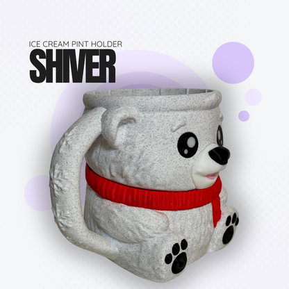Shiver the Polar Bear Ice Cream Pint Holder