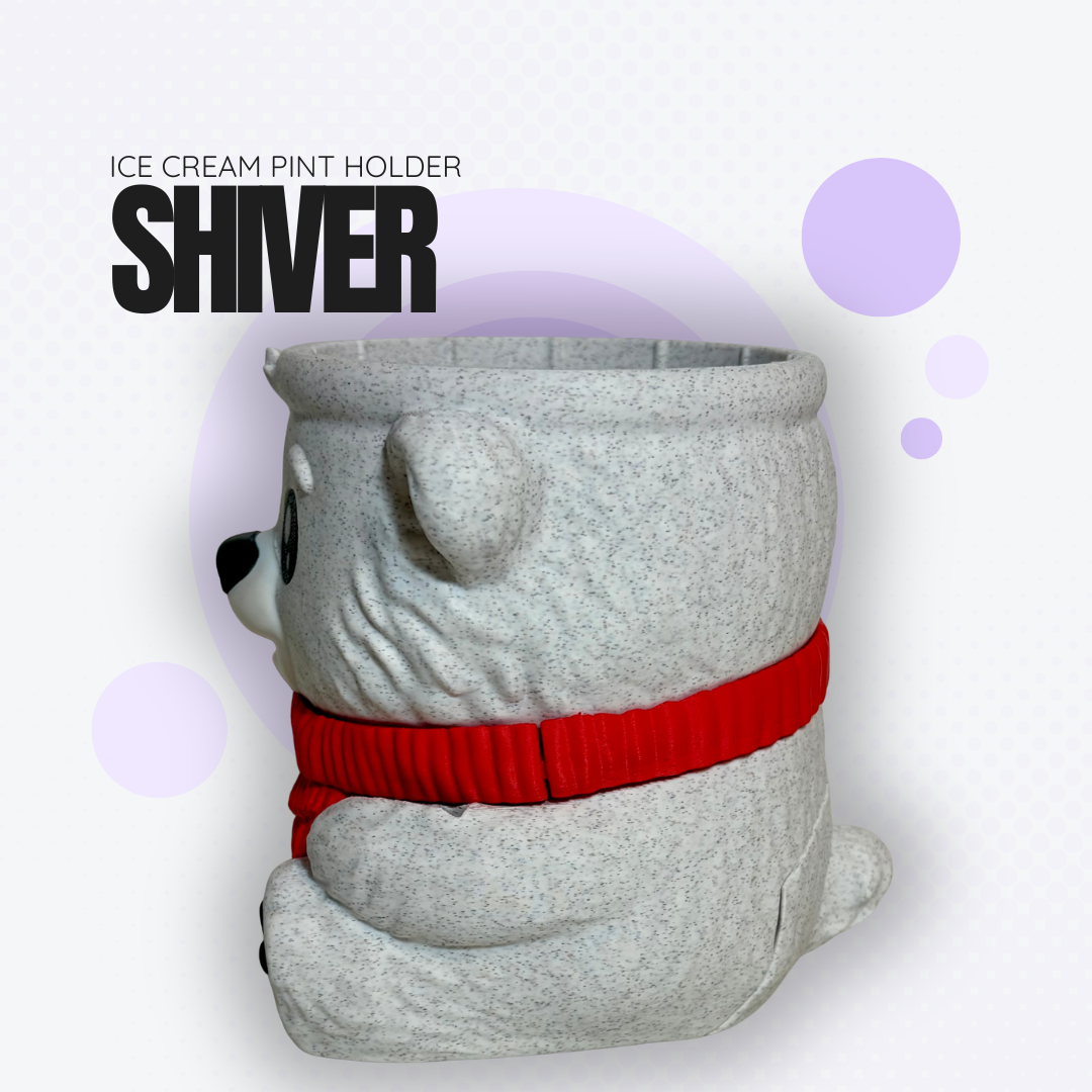 Shiver the Polar Bear Ice Cream Pint Holder