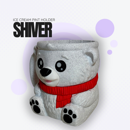 Shiver the Polar Bear Ice Cream Pint Holder