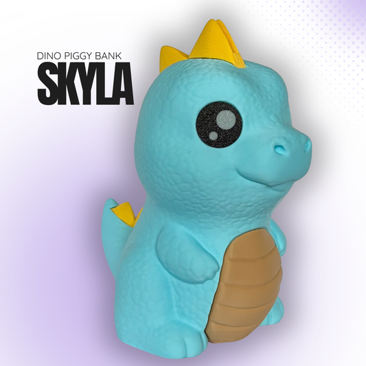 Skyla the Light Blue Dino Piggy Bank
