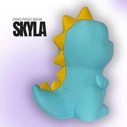 Skyla the Light Blue Dino Piggy Bank
