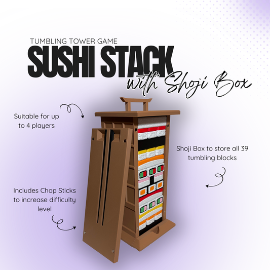 Sushi Stack Tumbling Tower with Shoji Box