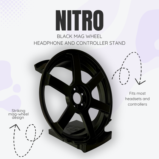 Nitro the Black Mag Wheel Headphone and Controller Stand