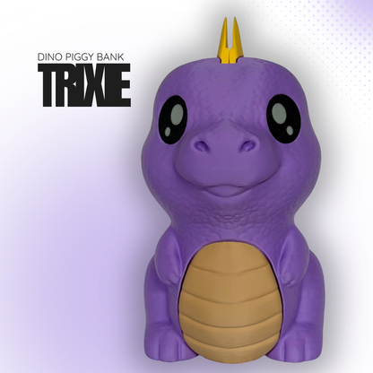 Trixie the Purple Dino Piggy Bank