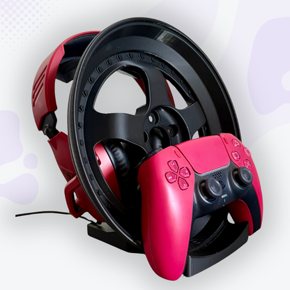 Throttle the Black Mag Wheel Headphone and Controller Stand