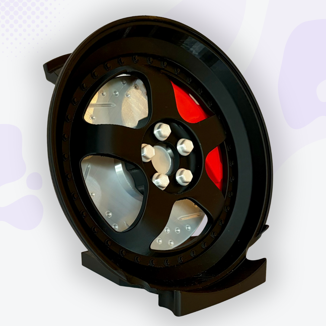 Throttle the Black Mag Wheel with Caliper Headphone and Controller Stand